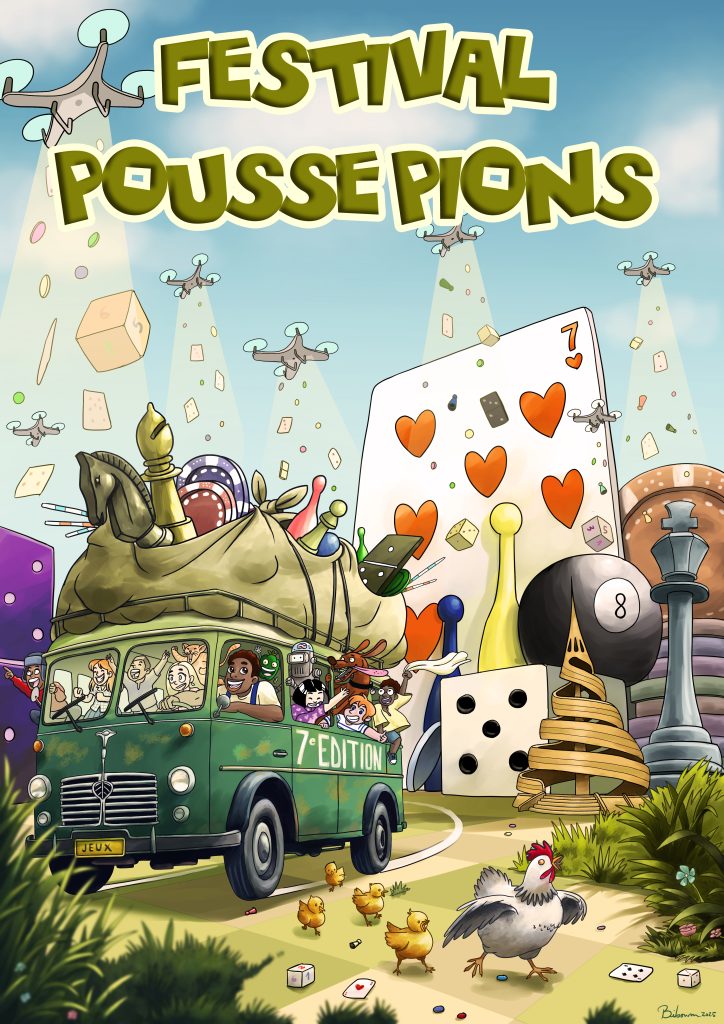 Illustration de l'affiche publictaire du festival pousse pios 2025